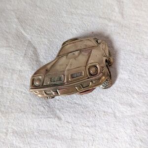 Vintage 1970s Solid Brass Pontiac Trans-Am Muscle Car Belt Buckle
